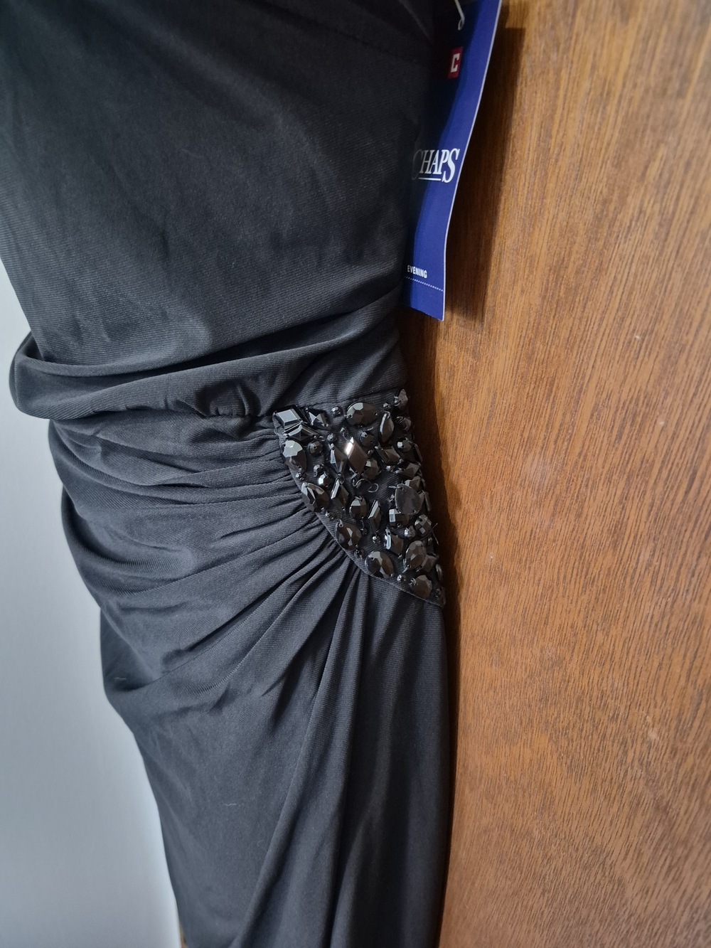 Chaps Sleeveless Black Evening Dress NWT - Picture 5 of 12